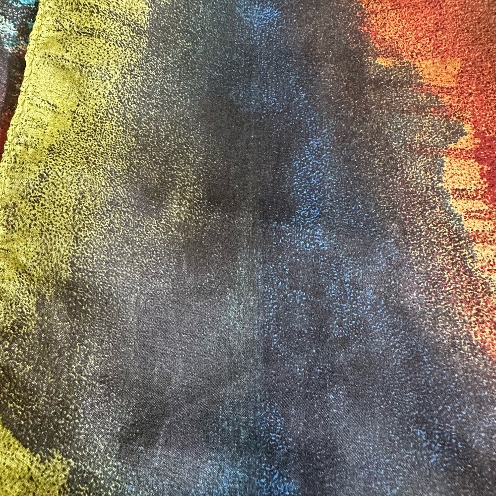 Vintage Vivante by VSA Multicolor Silk Scarf - Abstract Tree Branch Pattern - Picture 2 of 6